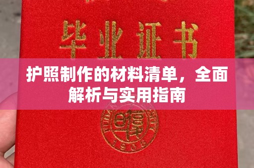 攸县护照制作的材料清单，全面解析与实用指南